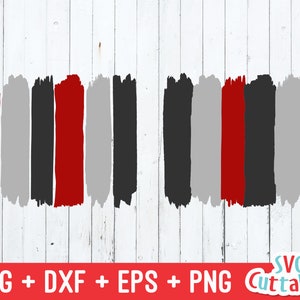 May include: A digital design featuring a set of six paint strokes in red, gray, and black. The design is perfect for creating crafts, cards, and other projects.