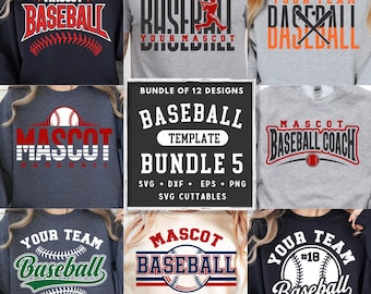 Baseball svg Bundle - Baseball Vorlage Bundle 5 - svg - eps - dxf - png - Silhouette - Cricut Cut Datei - Baseball Team - Digitale Datei