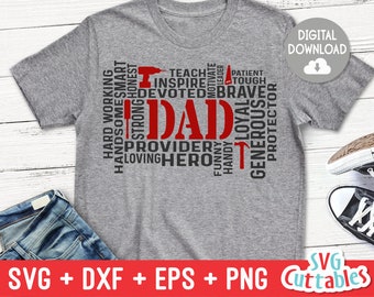 Dad word art svg - Father's Day -  Dad SVG - Dad Subway Art - Cut File - svg - dxf - eps - png - Silhouette - Cricut - Digital File