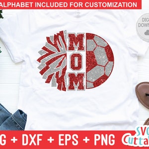 Soccer Mom and Cheer Mom svg - Soccer Mom svg - eps - dxf - png - Cheerleading - Cut File - Silhouette - Cricut - Digital Download