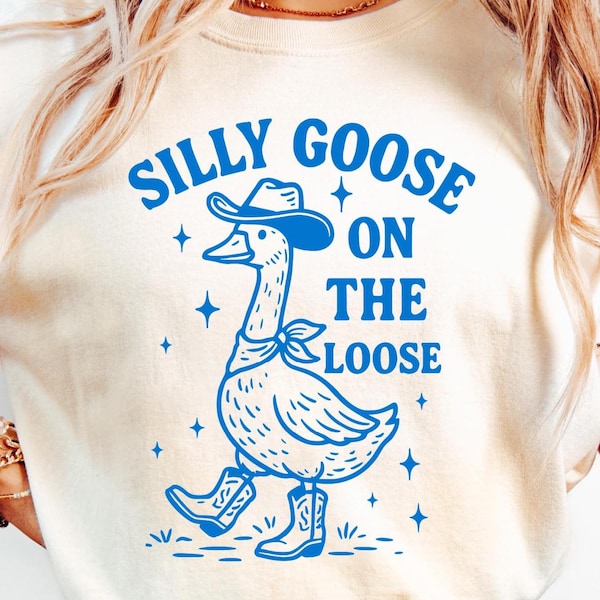 Goose On The Loose svg - Funny Cut File - Funny Goose svg - svg - dxf - eps - png - Silhouette - Cricut - Digital File
