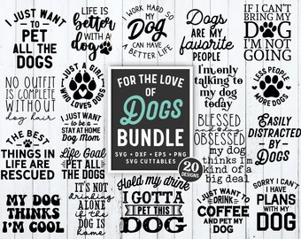 Voor De Liefde Van Honden Bundel svg - Funny Cut File - Dog Bundle svg - dxf - eps - png - Silhouet - Cricut - Digitaal Bestand