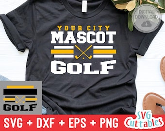Golf svg Cut File - Golf Team - Golf Template 006 - svg - eps - dxf - png  - Silhouette - Cricut - Digital Download