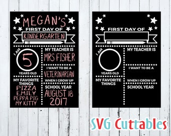 First day of school svg, eps, dxf, Last day of school svg, Silhouette file, Cricut cut file, Digital download