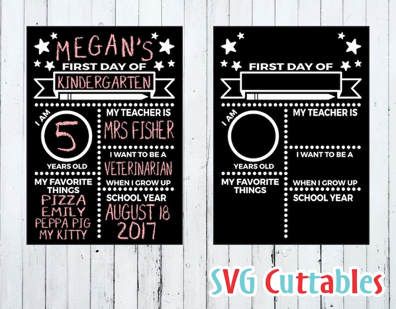 First day of school svg, eps, dxf, Last day of school svg, Silhouette file, Cricut cut file, Digital download image 1