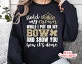 Hold My Crown While I Put On My Bow svg - Cheer Cut File - Cheer svg - dxf - eps - png - Cheerleader - Silhouette - Cricut - Digital File