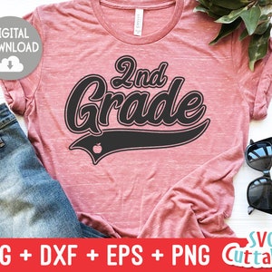 Zweite Klasse Svg - 2. Klasse geschnitten Datei - Lehrer - Swoosh - Svg - Dxf - Eps - Png - geschnitten E-Datei - Silhouette - Cricut - digitaler Download