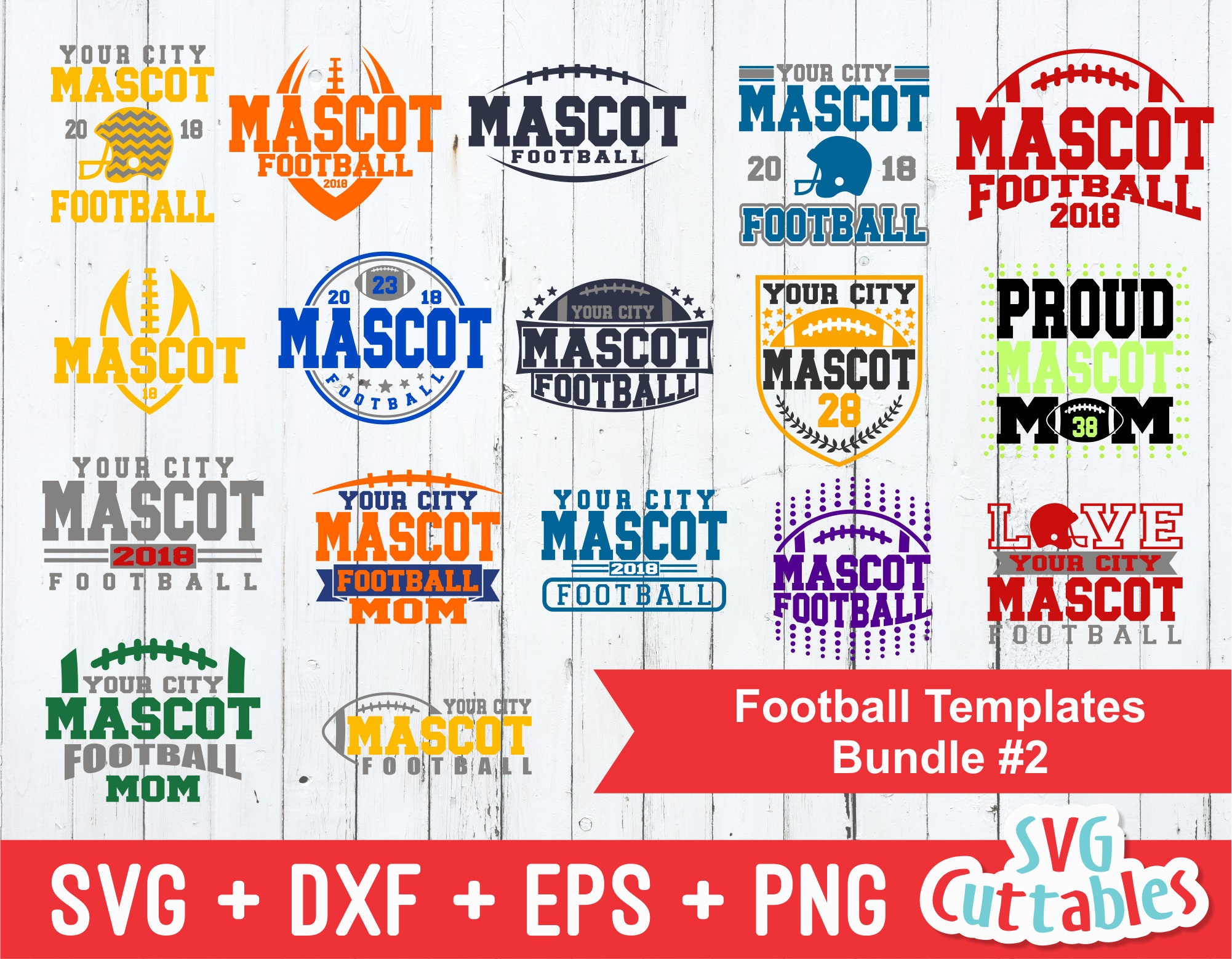 Fußball Bundle svg - Fußball Template - Bundle 2 - svg - dxf - eps - Silhouette - Cricut Cut File - SVG Cuttables - Digital File
