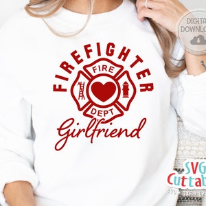 Bombero Novia svg - Bombero - svg - dxf - eps - png - Ocupación - Silueta - Archivo Cricut - Archivo de corte digital