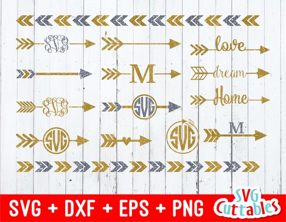 Arrow Svg Arrow Monogram Frame Svg Monogram Frame Glitter Etsy