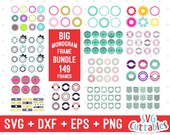 Monogram frame SVG Bundle - svg - eps - dxf - png - Monogram Frame svg, Monogram cut file, Silhouette - Cricut - Digital Download