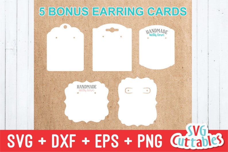 Earring svg Bundle SVG DXF EPS Earring Cut File Earring Card Faux Leather Earrings Silhouette Cricut Digital File image 6