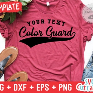 Color Guard svg - Color Guard Template  0013 - svg - dxf - eps - png - Cut File - Silhouette -  Cricut - Digital Download