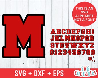 Alfabeto deportivo delineado svg, deporte de dos colores, EPS, DXF, fuente vectorial, dos capas, atlético, silueta, archivo de corte Cricut, archivo digital