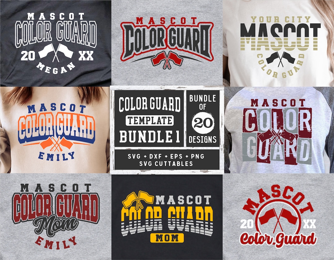 Color Guard Svg Bundle - Color Guard Template Bundle 1 - Svg - Dxf ...