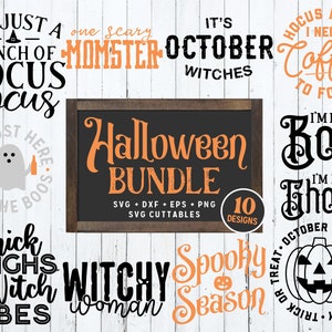 Halloween svg Bundle 3 - svg - dxf - eps - png - Halloween Shirt svg bundle - Silhouette - Cricut Cut File - Digital Download