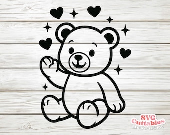 Teddy Bear svg - Teddy Bear png clipart - Kids Cut File - svg - dxf - eps - png - Cricut - Digital Cut File