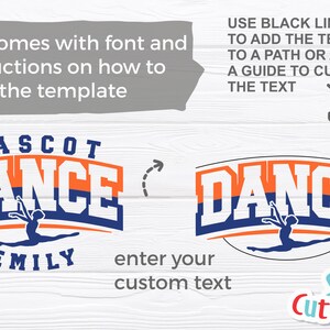 Dance svg Cut File - Dance Team - Dance Template 0033 - svg - eps - dxf - png - Silhouette - Cricut - Digital Download image 2