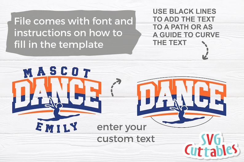 Dance svg Cut File - Dance Team - Dance Template 0033 - svg - eps - dxf - png - Silhouette - Cricut - Digital Download image 2