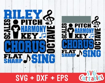 Chorus svg, chorus Subway Art SVG, DXF, EPS, chorus vector, chorus template, Silhouette file, Cricut cut file, Digital download