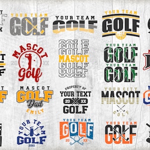 Golf svg Bundle Golf Team Golf Template Bundle 1 svg eps dxf png Silhouette Cricut Digital Download image 2