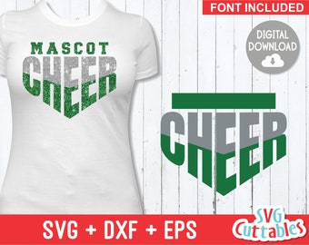 Cheer svg - Cheer Team Cut File - Cheer Template 0022 - svg - eps - dxf - Cheerleader - Silhouette - Cricut - Digital Download