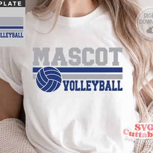Volleyball svg - Volleyball Cut File - Template 0033 - svg - eps - dxf - Volleyball Team - Silhouette - Cricut cut file, Digital download