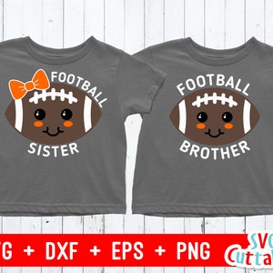 Fußball Svg, niedlichen Fußball SVG, DXF, EPS, Fußball Schwester - Fußball Bruder - geschnitten Datei - Silhouette - Cricut geschnitten Datei - digitaler Download