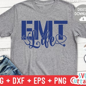 EMT Life svg - EMS - Paramedic - svg - eps - dxf - png - Stethoscope - Silhouette -  Cricut - Cut File