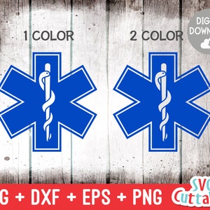 Star of Life svg - EMS - EMT - Paramedic - svg - eps - dxf - png - Star of Life - Silhouette -  Cricut - Cut File