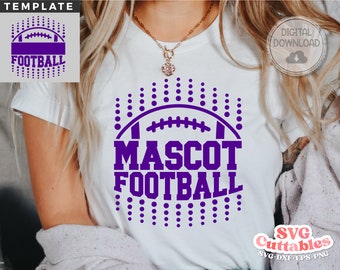 Football svg - Football Cut File -  Football Template 0031 - svg - eps - dxf - Football Mom - Silhouette - Cricut cut file, Digital download