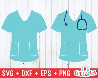 Scrubs svg - Krankenschwester Schnittdatei - svg - dxf - eps - png - Cut File - Arzt - Medizinisches SVG - Scrub svg - Silhouette - Cricut - Digitale Datei