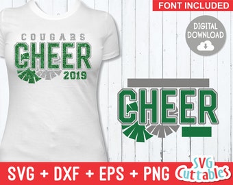 Cheer svg - Cheer Template svg - Cheer Team - Cheer Cut File 0034 - svg - eps - dxf - png - Cheerleader - Silhouette - Cricut - Digital File