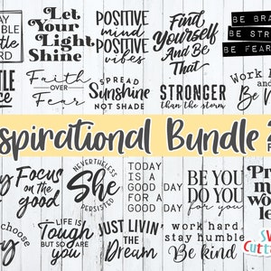 Inspirierendes Bundle svg - Motivations Bundle - geschnittene Dateien - Zitat - svg - svg - dxf - eps - png - Silhouette - Cricut - digitale Datei