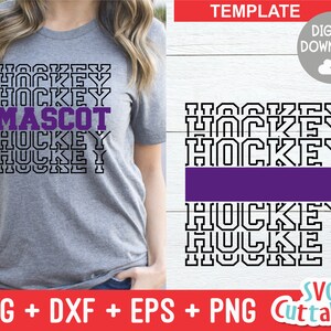 Hockey svg - Hockey Cut File - Hockey Template 005 - svg - eps - dxf - Hockey Team - Silhouette - Cricut Cut File - Digital File