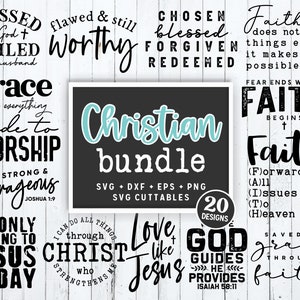 Christian SVG Bundle - Faith svg - Quote - svg - dxf - eps - png - Christian - Inspirational - Silhouette - Cricut - Digital Cut File