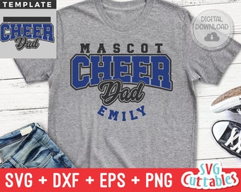 Cheer svg Cut File - Cheer Dad - Cheer Template 0060 - svg - eps - dxf - Cheerleader - Megaphone - Silhouette - Cricut - Digital Download