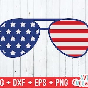 Flag Sunglasses svg - Patriotic Cut File - 4th of July - Fourth of July - svg - svg - dxf - eps - png - Silhouette - Cricut - Digital File