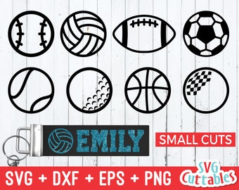 Balones deportivos SVG, béisbol, sóftbol, voleibol, baloncesto, SVG, DXF, EPS, PNG, fútbol, tenis, silueta, archivo de corte Cricut, archivo digital