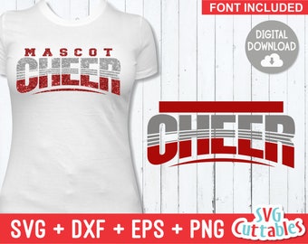 Cheer svg Cut File - Cheer Team - Cheer Template 0029 - svg - eps - dxf - Cheerleader - Silhouette - Cricut - Digital Download