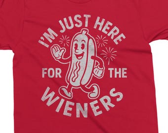 Aqui para os Wieners svg - Arquivo de corte patriótico - 4 de julho - Quatro de julho engraçado - svg - dxf - eps - png - Cricut - Arquivo digital