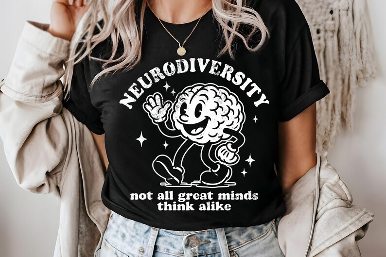 Neurodiversitet svg - Autism Shirt svg - Mental hälsa klippfil - svg - dxf - png - Silhuett - Cricut - Digital fil bild 4