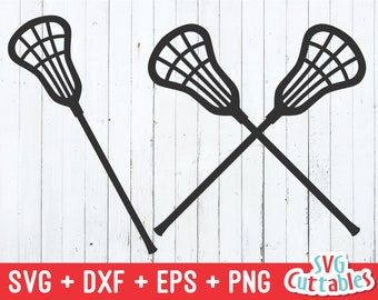 Lacrosse Stick svg - Lacrosse Cut File - Crossed Sticks - svg - dxf - eps - png - Silhouette - Cricut - Digital Download