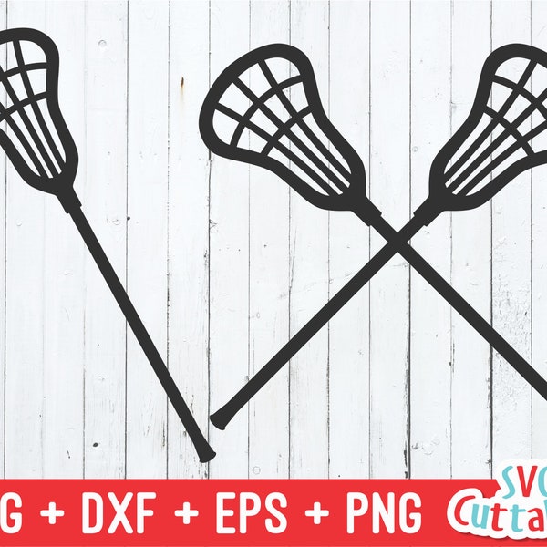 Lacrosse Stick svg - Lacrosse Cut File - Crossed Sticks - svg - dxf - eps - png - Silhouette - Cricut - Digital Download