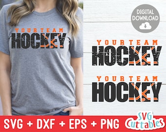 Hockey svg - Hockey Cut File - Distressed - svg - eps - dxf - Hockeylag - Grunge - Silhuett - Cricut Cut File - Digital Fil