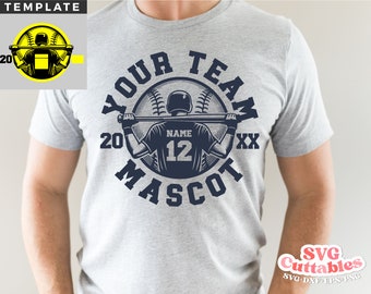 Baseball svg - Baseball Template - svg - eps - dxf - png - Silhouette -  Cricut Cut File - 0070 - Baseball Team - Digital File