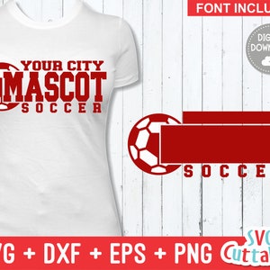 Soccer Template svg Cut File - Soccer svg - Soccer Team - Soccer Template 008 - svg - eps - dxf - png - Silhouette - Cricut - Digital File