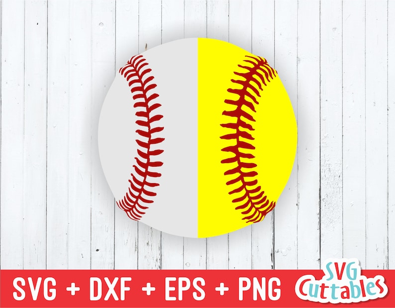 Download Split Baseball svg Split Softball svg Baseball Cut File | Etsy