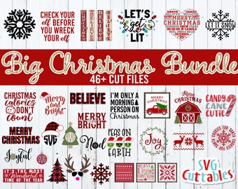 Big Christmas Bundle svg - Christmas svg - Cortar archivo - SVG, DXF, EPS - Silhouette - Cricut File - Archivo digital