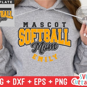Softball svg - Softball Template - svg - eps - dxf - png - Silhouette - Cricut Cut File - 0049 - Softball Team - Digital File